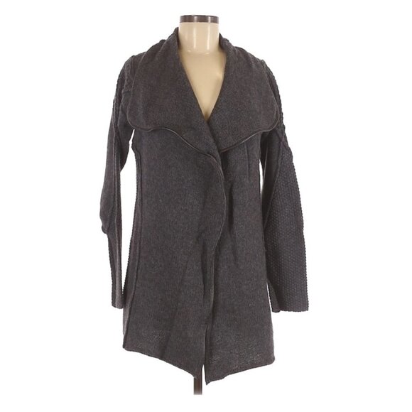 HP!! 🌏🦤🌻 Zadig & Voltaire Daphnee ALN - Alpaca Coatigan Jacket w/Leather Trim - Picture 11 of 11